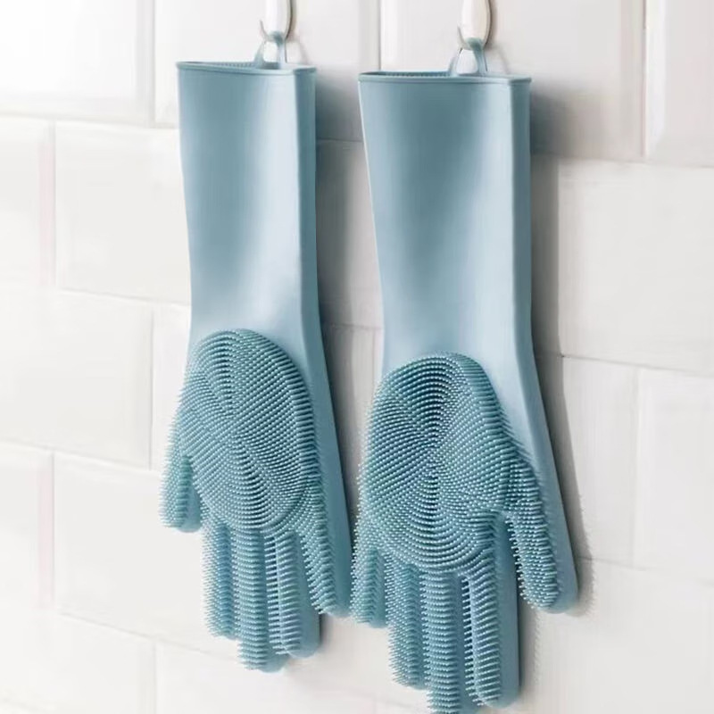 Dish Glove Rubber - Silicone Dishwashing Gloves, Magic Bath Gloves