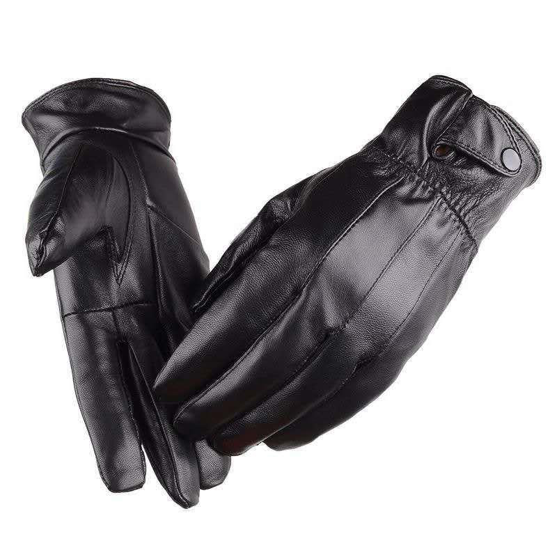 1pair Men's PU Leather Winter  - Leather Driving Glove recension och pris