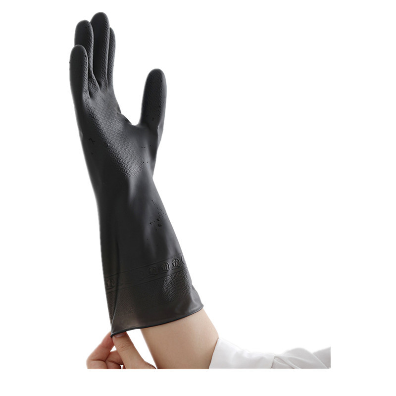 1 Pair Black Gloves Home Washi - Dish Glove Rubber recension och pris