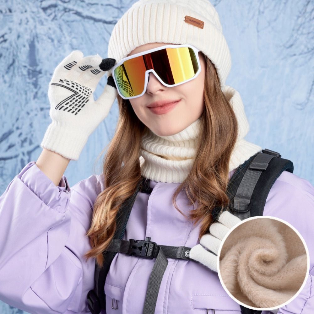 3pcs Hiking Solid Color Hat Sc - Wool Glove Lined recension och pris