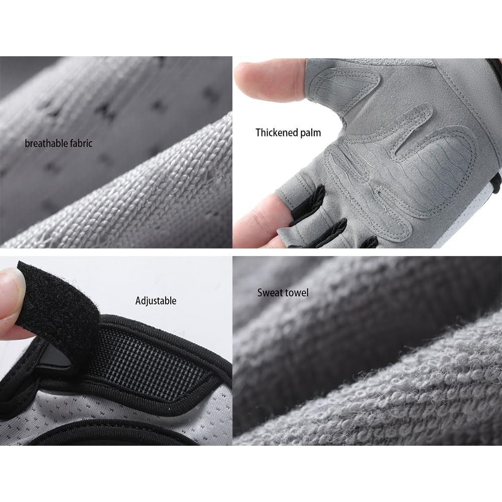 Fingerless Workout Gloves for  - Cycling Glove Padded recension och pris