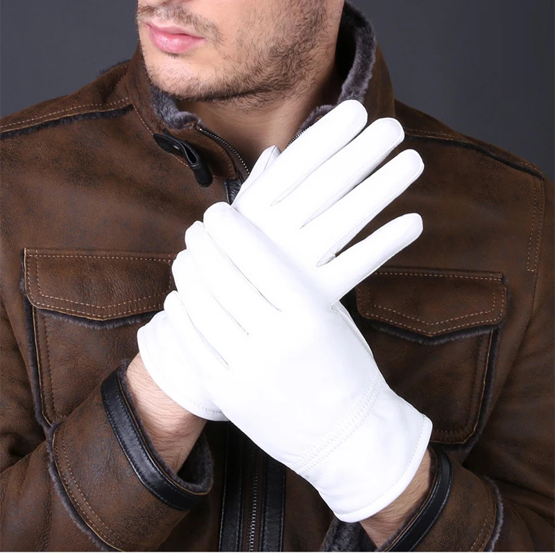 2025 Winter Genuine Leather Wh - Leather Driving Glove recension och pris