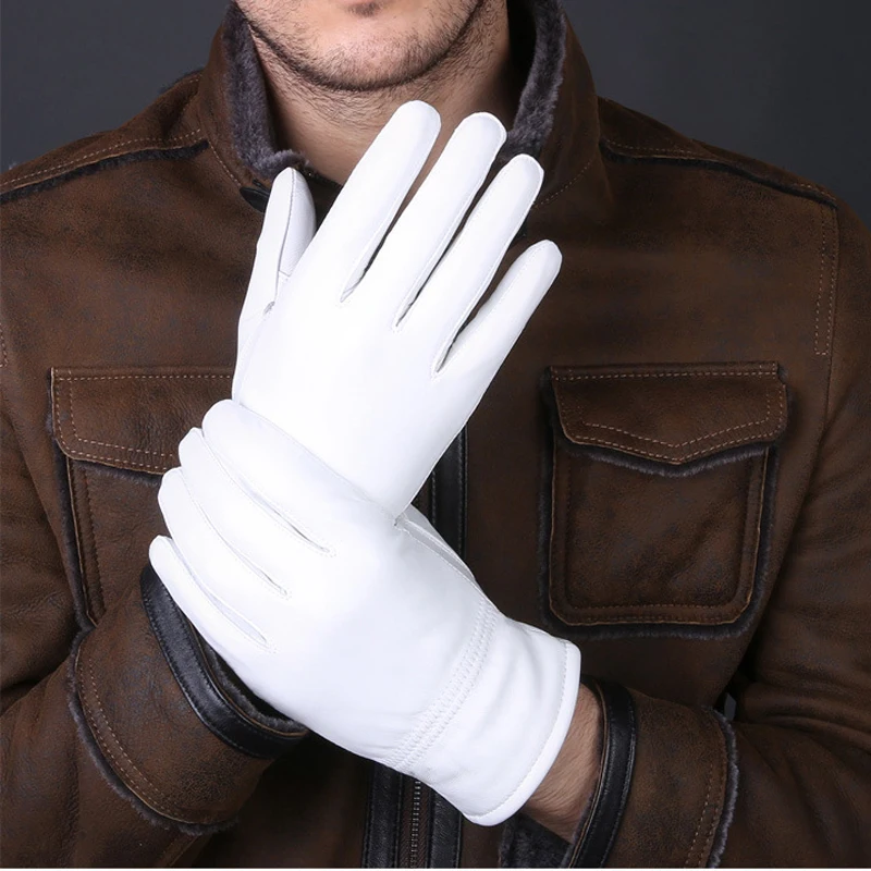 2025 Winter Genuine Leather Wh - Leather Driving Glove recension och pris