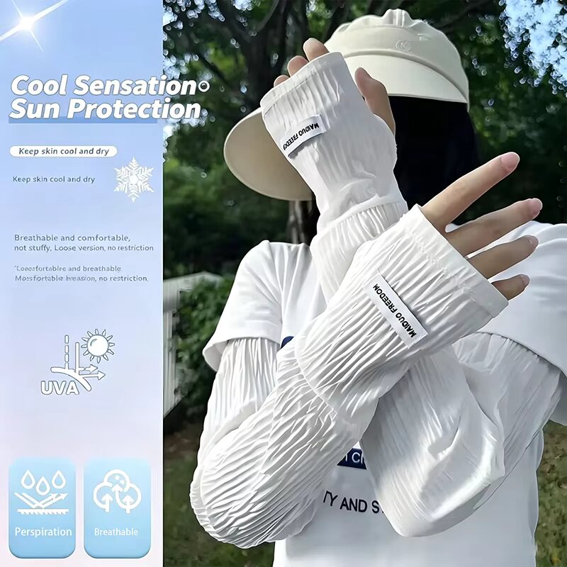 Summer Loose Ice Silk Uv Prote - Fingerless Glove Knit recension och pris