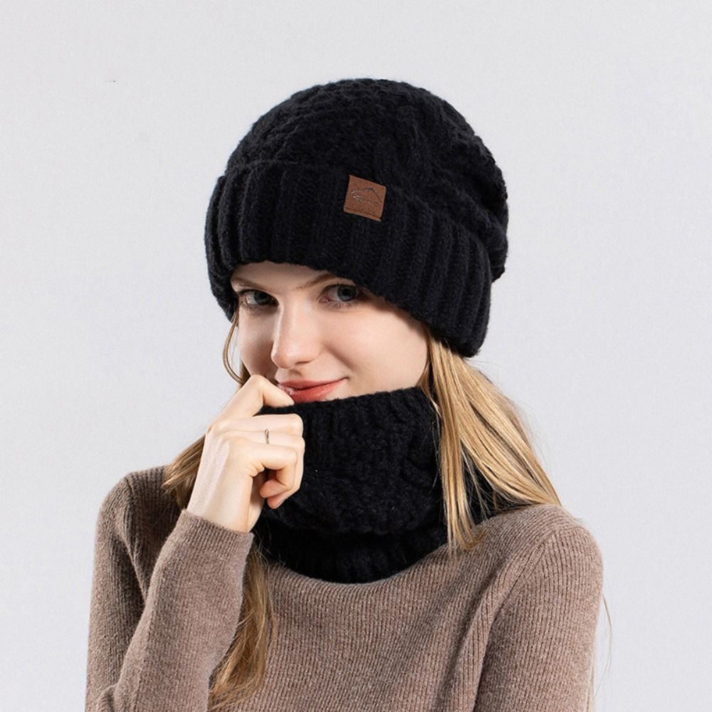 Soft Winter Beanie Hat Scarf S - Wool Glove Lined recension och pris