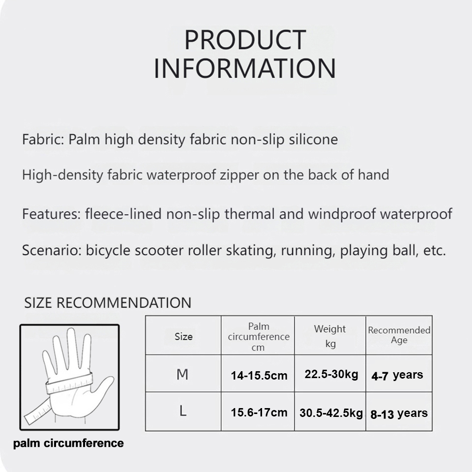 GTUBIKE Children's Gloves Warm - Ski Glove Waterproof recension och pris