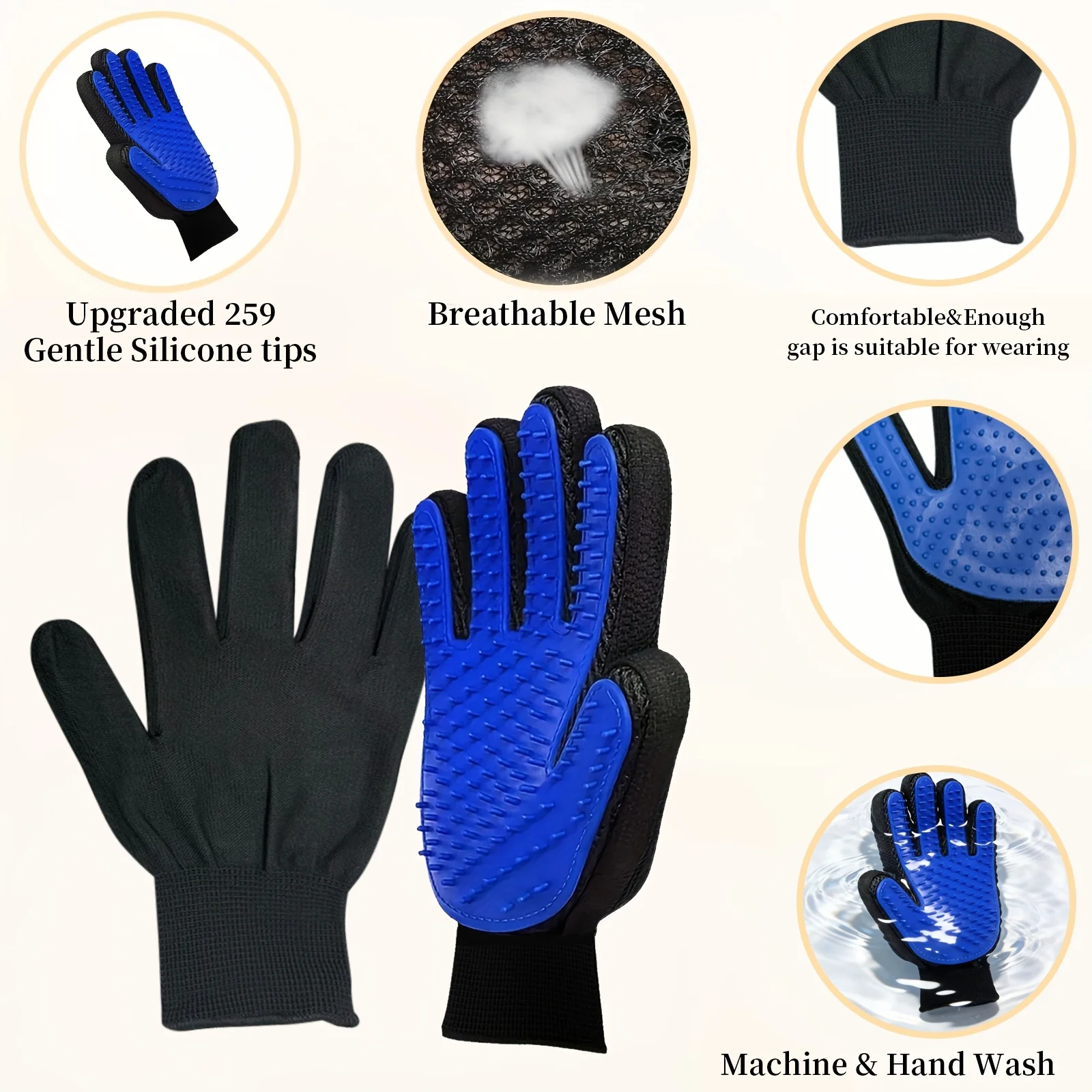 Pet Gloves Cat Grooming Gloves - Rubber Glove Cleaning recension och pris