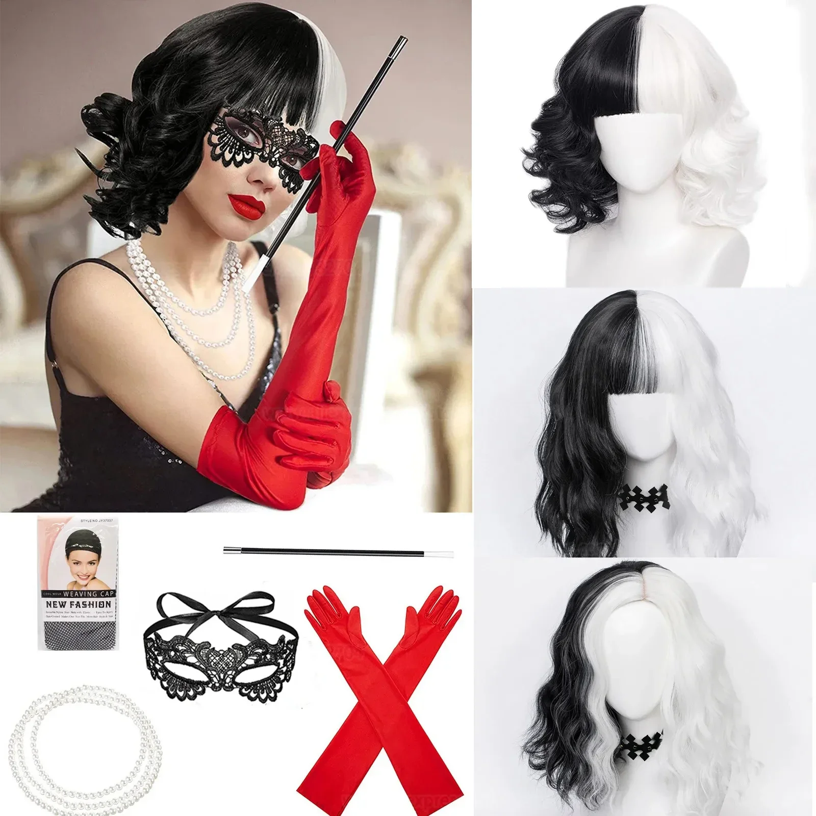 Anime Cruella de Vil Cosplay W - Heat Resistant Glove recension och pris