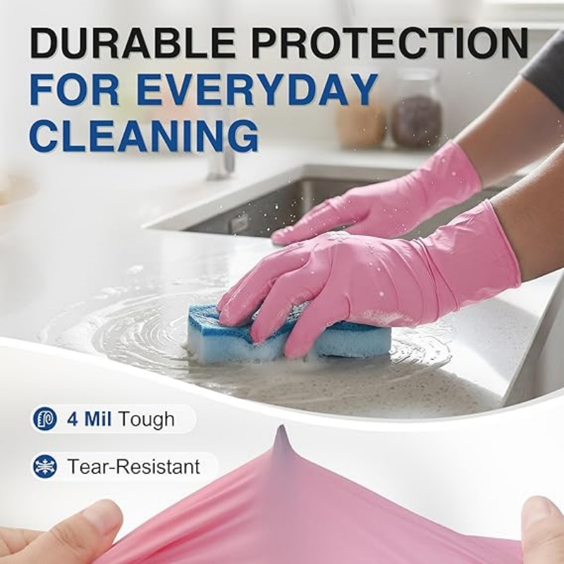 Pink Nitrile Disposable Gloves - Latex Disposable Glove recension och pris