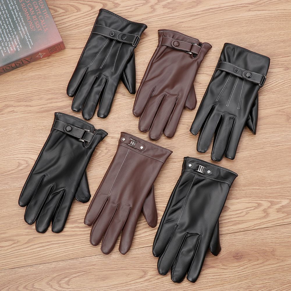 Men's Fleece Thermal Leather G - Leather Driving Glove recension och pris