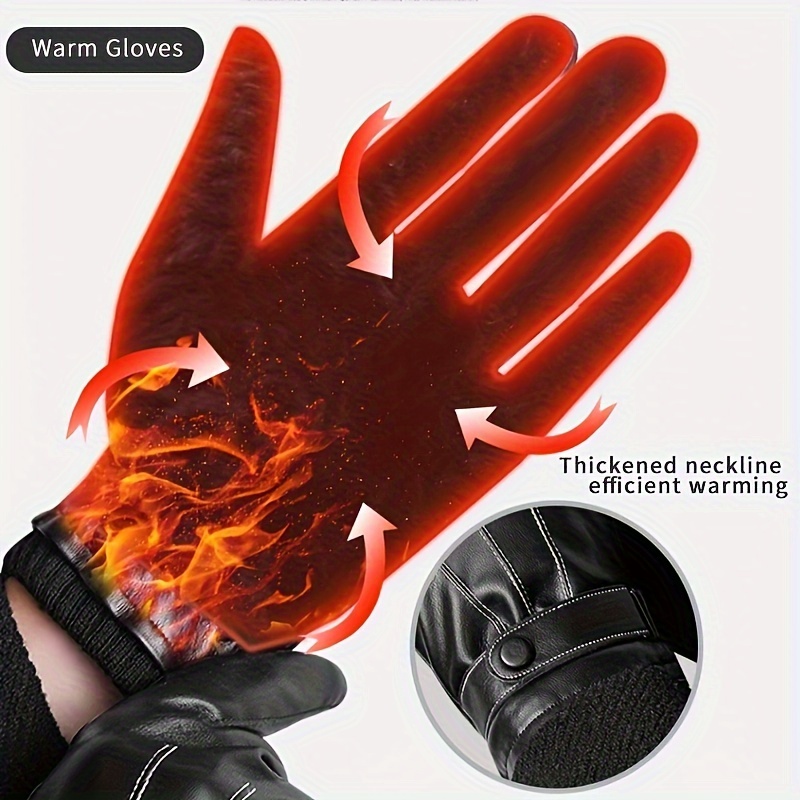 1Pair Winter Gloves Warm Drivi - Leather Driving Glove recension och pris