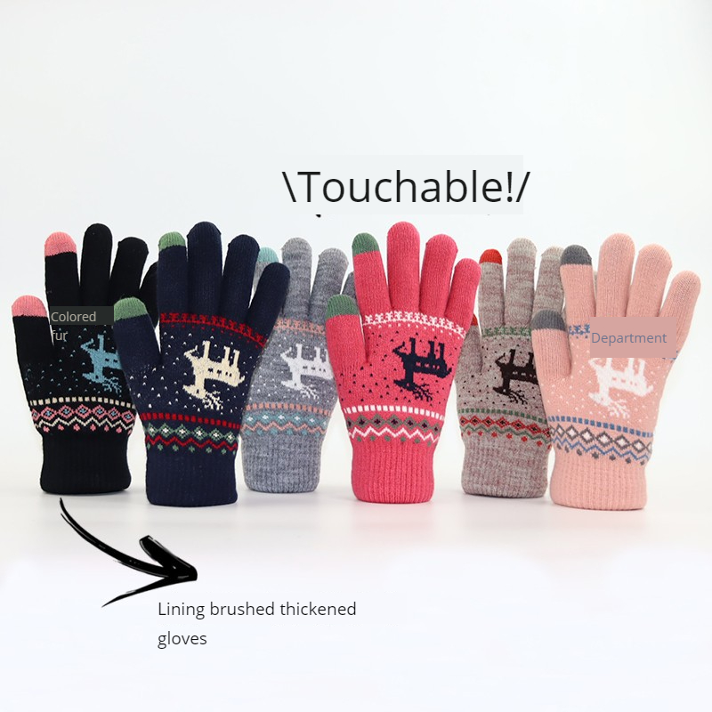 Autumn and Winter Thickened To - Wool Glove Lined recension och pris