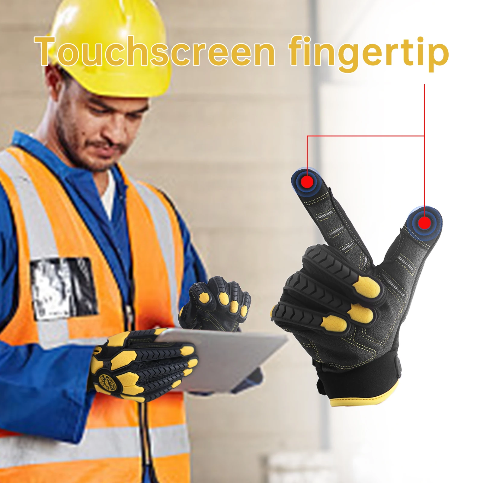 Heavy Duty Work Gloves, Cut 6  - Work Glove Impact recension och pris