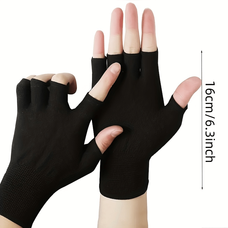 Black Knit Half Finger Gloves, - Fingerless Glove Knit recension och pris