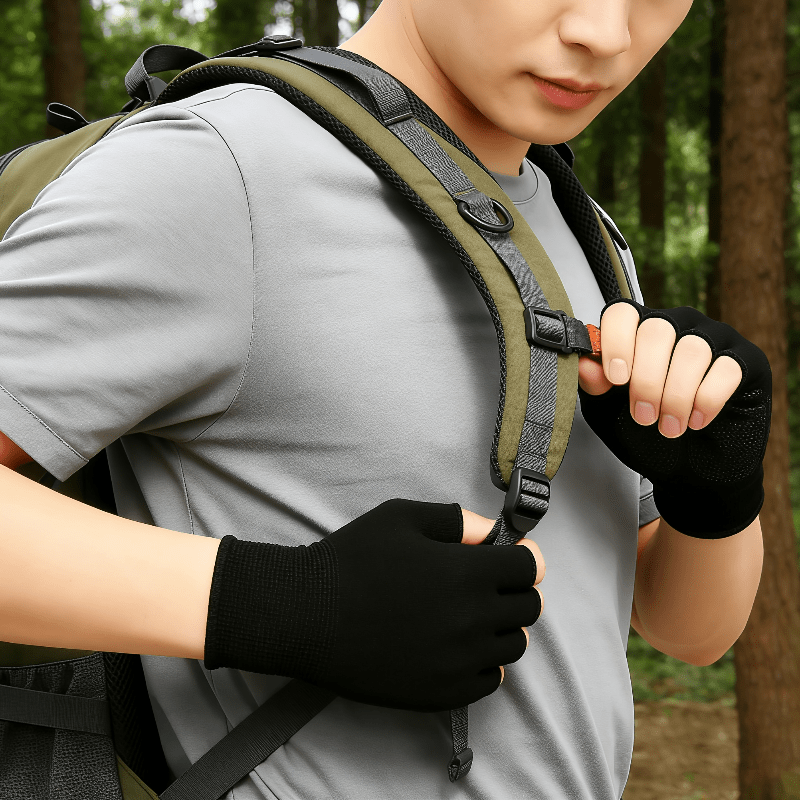 Black Knit Half Finger Gloves, - Fingerless Glove Knit recension och pris