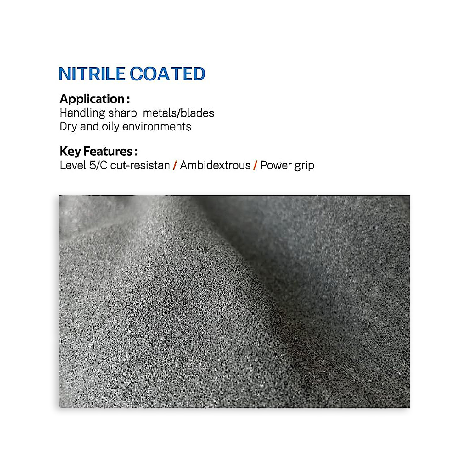 1/3Pair, Level 5Cut-Resistant  - Nitrile Mechanic Glove recension och pris