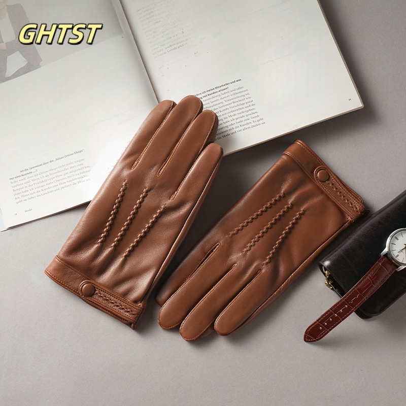 2025 New Men Winter Genuine Le - Leather Driving Glove recension och pris