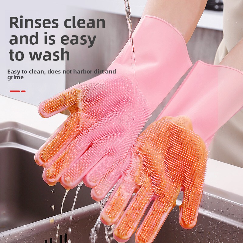 Silicone Dishwashing Gloves, M - Dish Glove Rubber recension och pris
