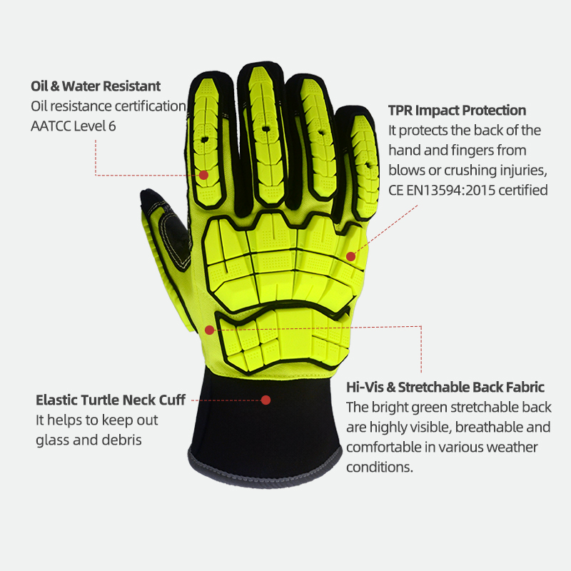 XYEHS ANSI CUT A5 Rescue Extri - Work Glove Impact recension och pris