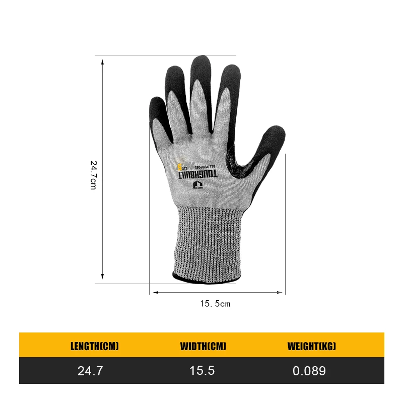 TOUGHBUILT TB-P2-112-5-L Nitri - Nitrile Mechanic Glove recension och pris