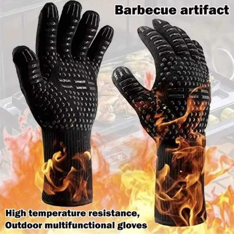 One Piece BBQ Gloves High Temp - Oven Mitt Silicone recension och pris