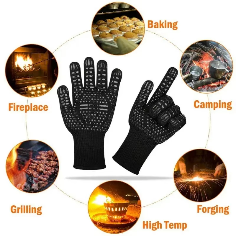 One Piece BBQ Gloves High Temp - Oven Mitt Silicone recension och pris