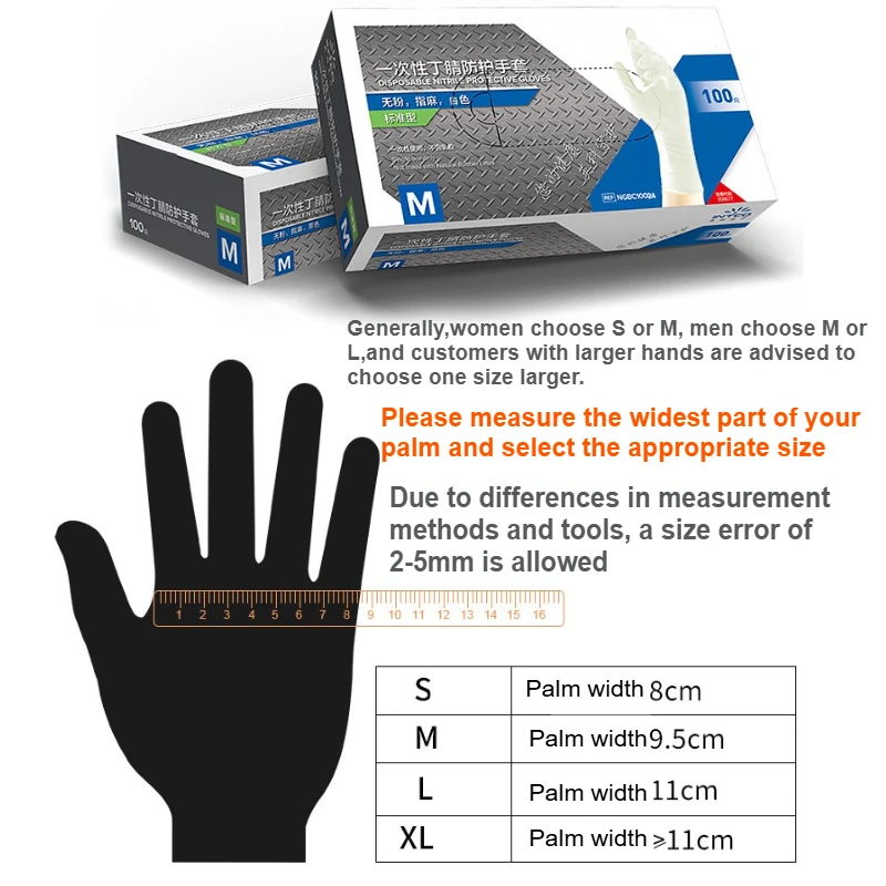 100Pcs Nitrile Disposable Glov - Exam Glove Nitrile recension och pris