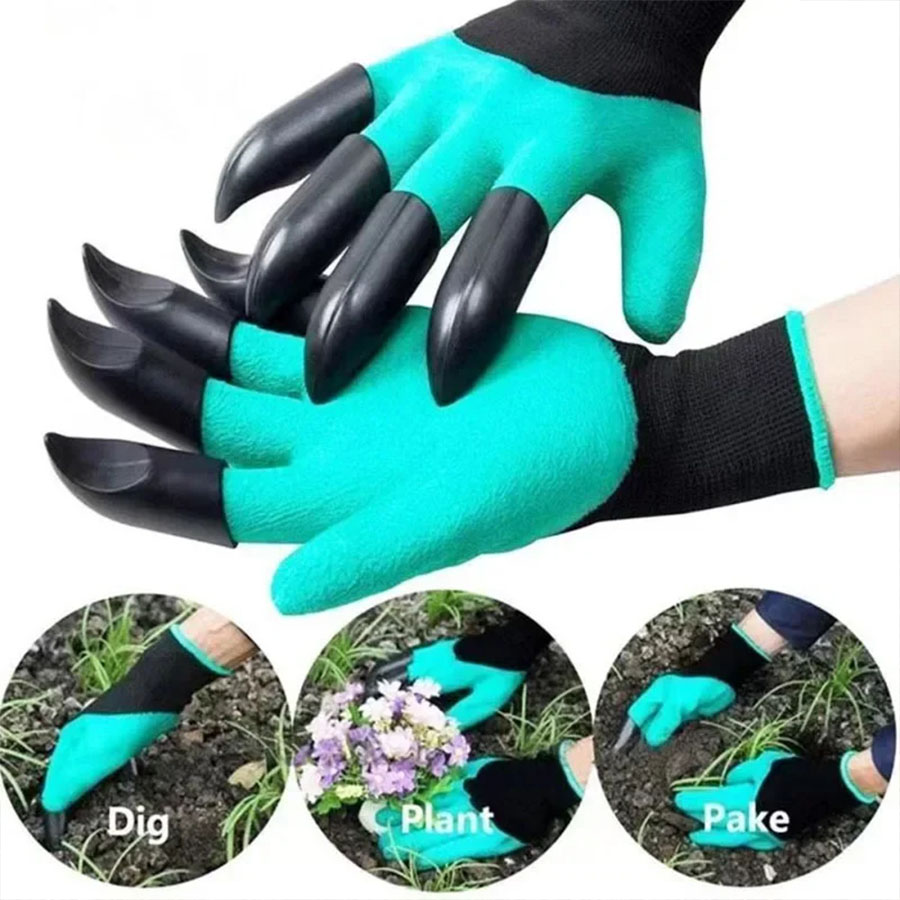 1Pair Gardening Gloves with Cl - Gardening Glove Waterproof recension och pris