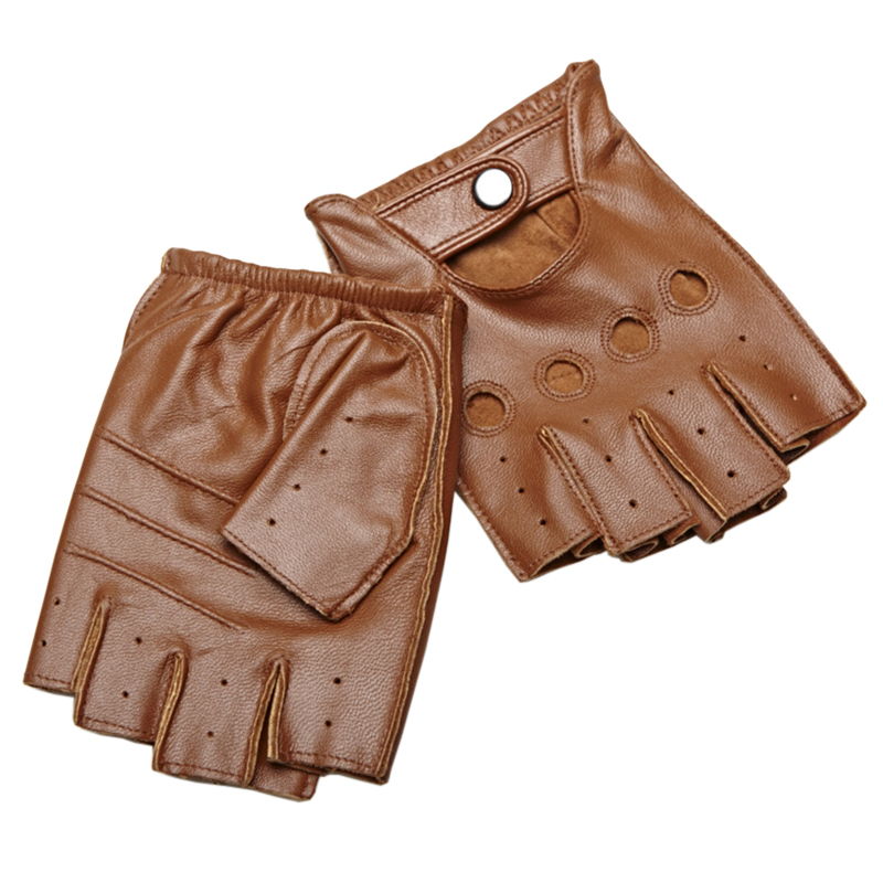 High Quality Man's Half Finger - Leather Driving Glove recension och pris