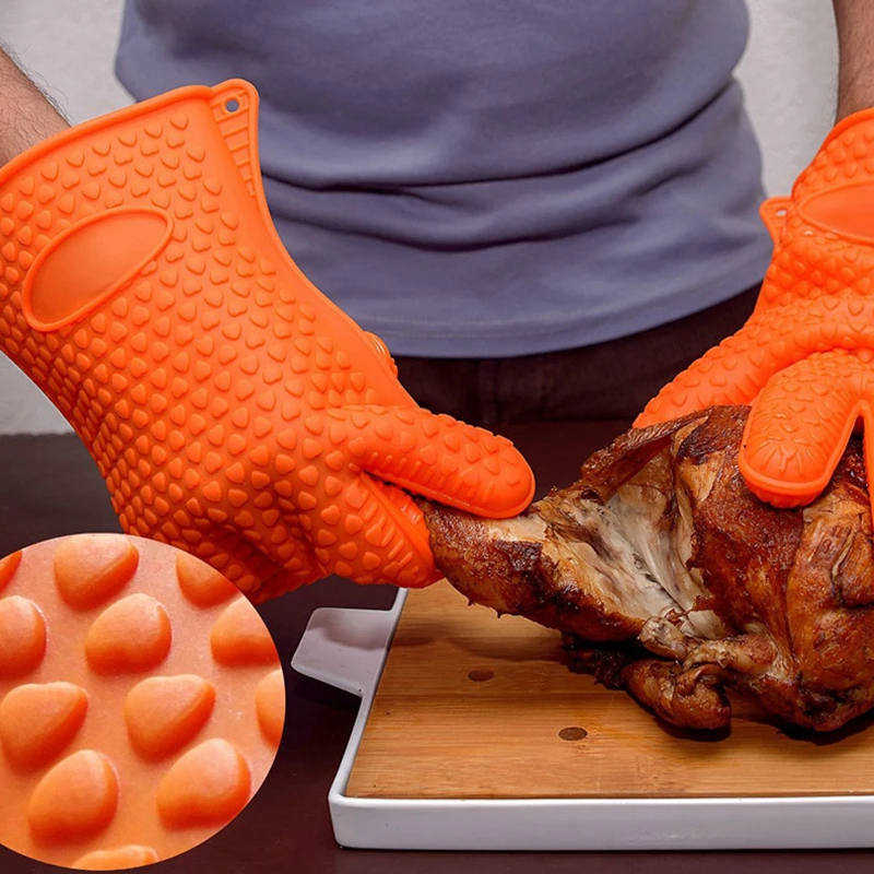 BBQ Silicone Grilling gloves B - Oven Mitt Silicone recension och pris