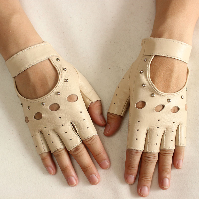 Women's Leather Half Finger Gl - Leather Driving Glove recension och pris