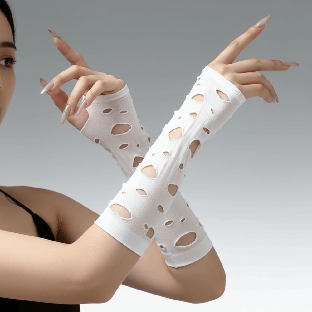 Sleeve Covers Ripped Arm Warme - Fingerless Glove Knit recension och pris