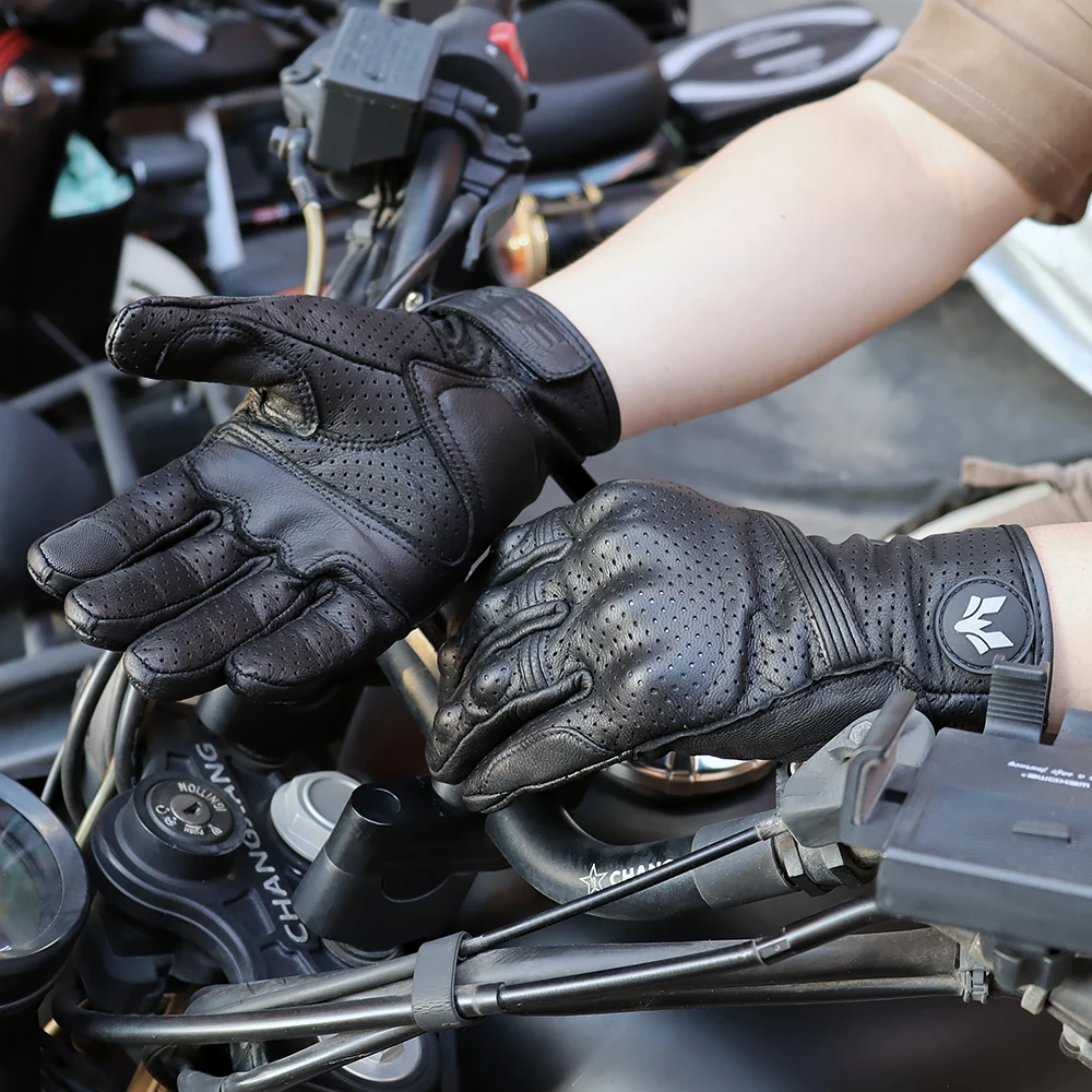 Unisex Vintage Leather Motorcy - Motorcycle Glove Knuckle recension och pris