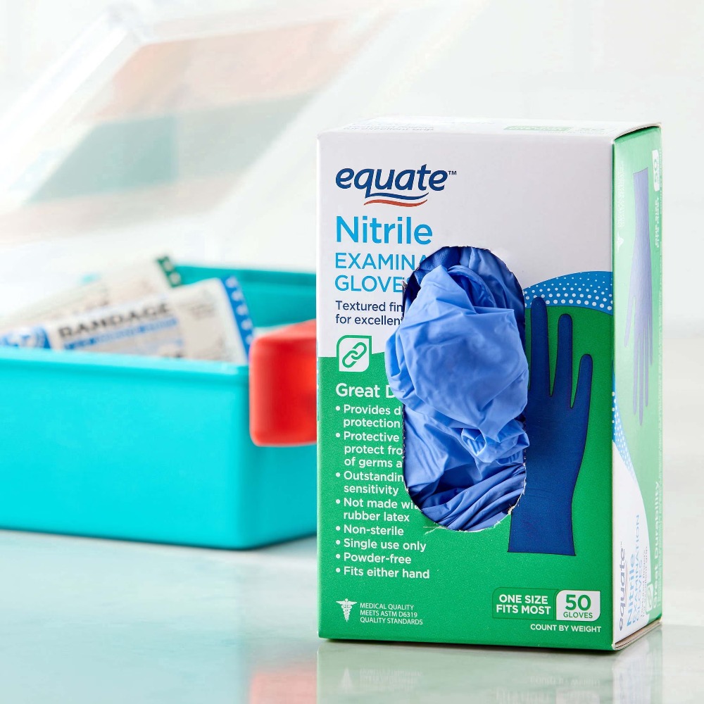 Equate Nitrile Exam Gloves, On - Exam Glove Nitrile recension och pris