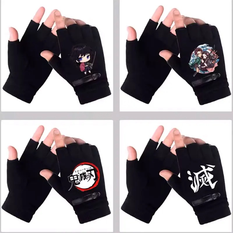 Anime Demon Slayer Student Hal - Fingerless Glove Knit recension och pris