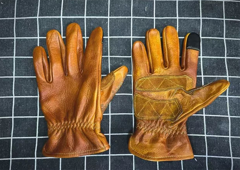 Handmade Genuine Leather Retro - Motorcycle Glove Knuckle recension och pris