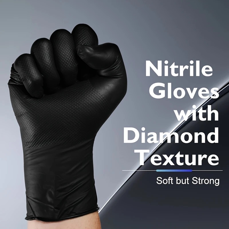 Black Heavy Duty Nitrile Dispo - Nitrile Mechanic Glove recension och pris