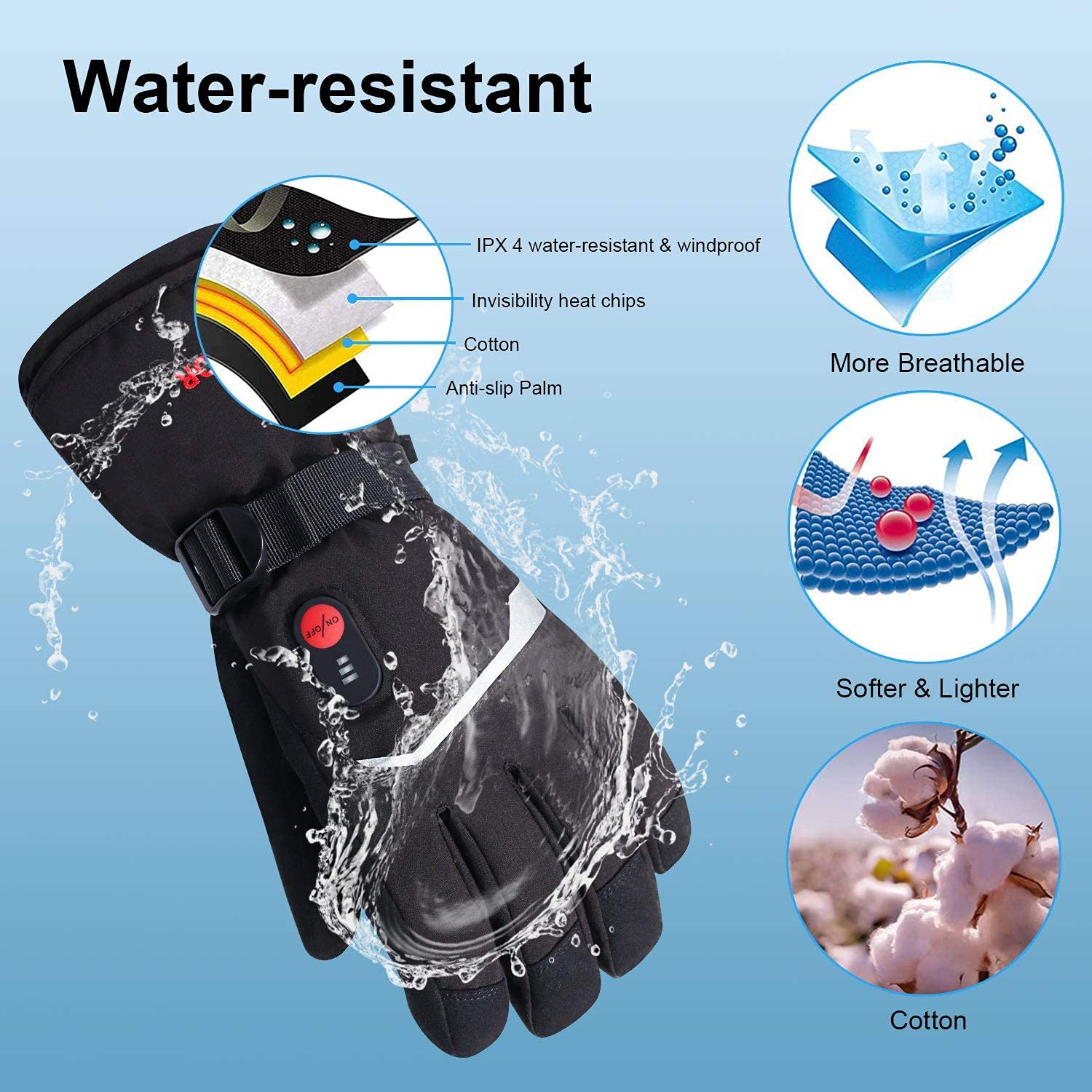 SNOW DEER Winter Heated Gloves - Heat Resistant Glove recension och pris