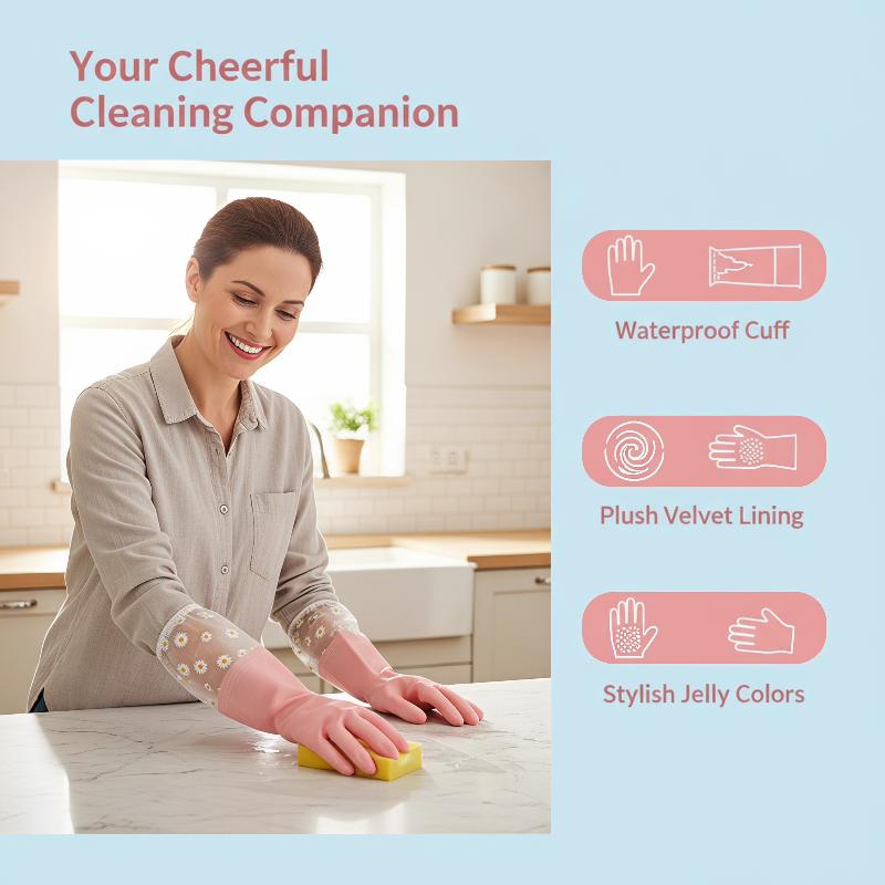 Floral Pattern Household Latex - Rubber Glove Cleaning recension och pris