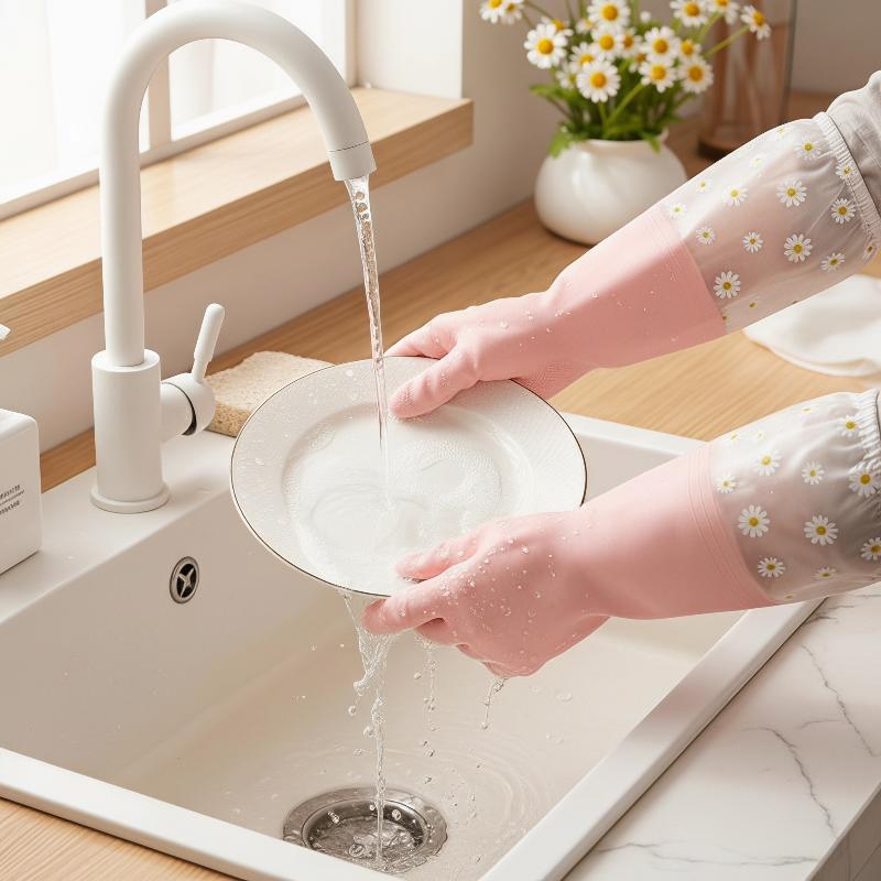Floral Pattern Household Latex - Rubber Glove Cleaning recension och pris