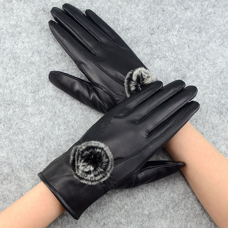 Women Winter Genuine Leather G - Wool Glove Lined recension och pris