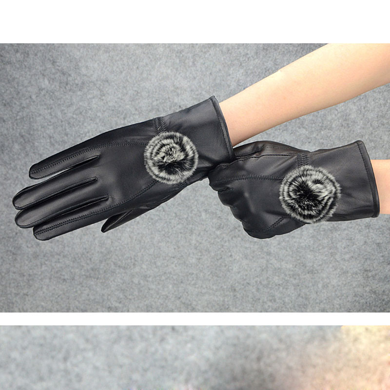 Women Winter Genuine Leather G - Wool Glove Lined recension och pris