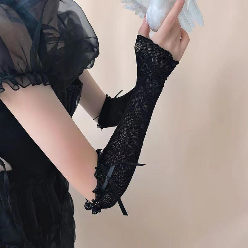Summer Long Lace Ruffle Mesh F - Fingerless Glove Knit recension och pris