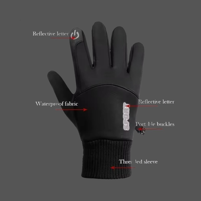 Winter Gloves Men Women Touch  - Leather Driving Glove recension och pris