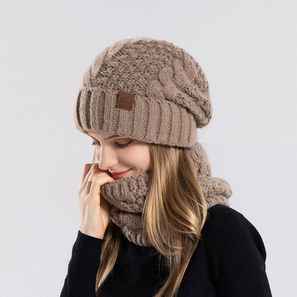 Soft Winter Beanie Hat Scarf S - Wool Glove Lined recension och pris