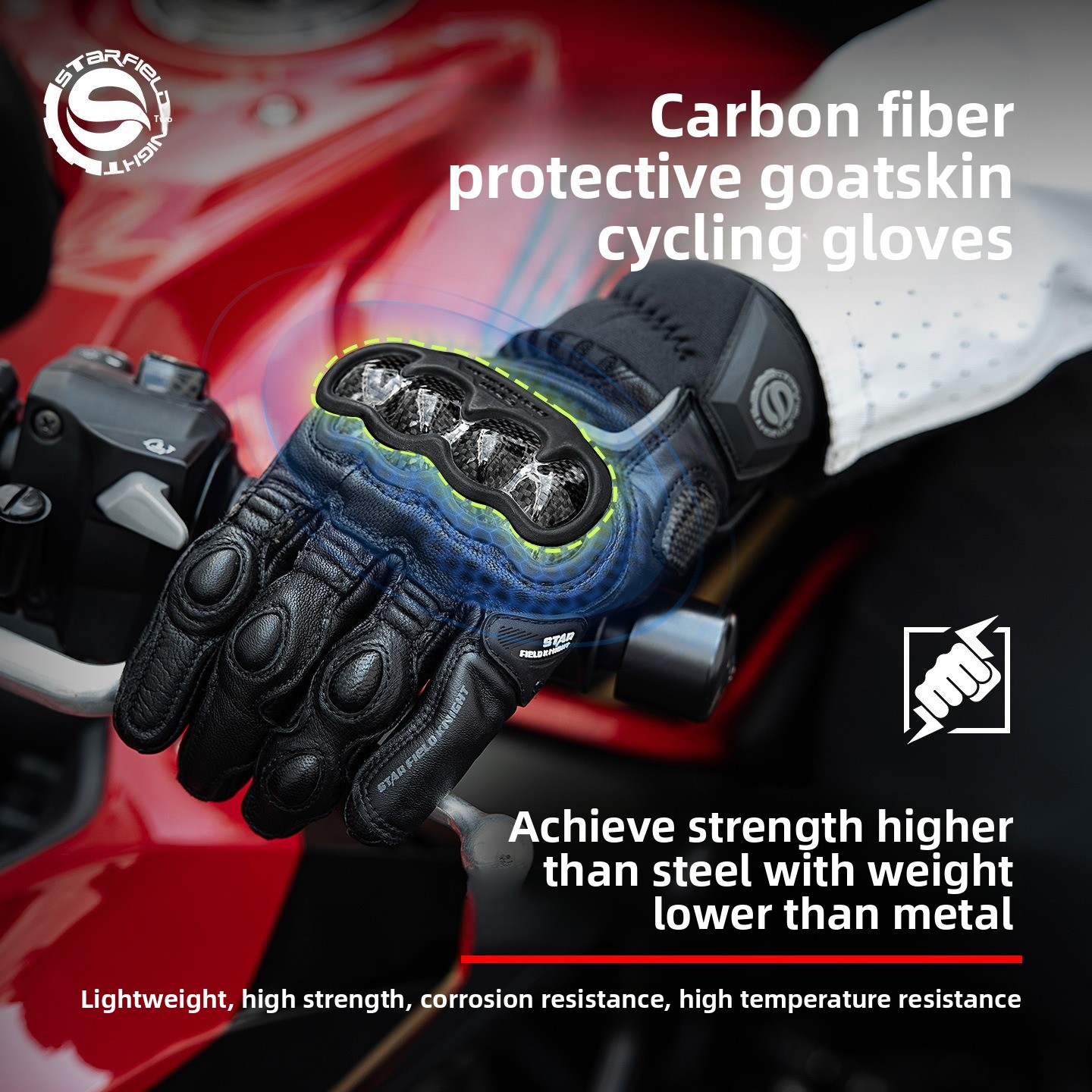 STAR KNIGHT Motorcycle Riding  - Motorcycle Glove Knuckle recension och pris