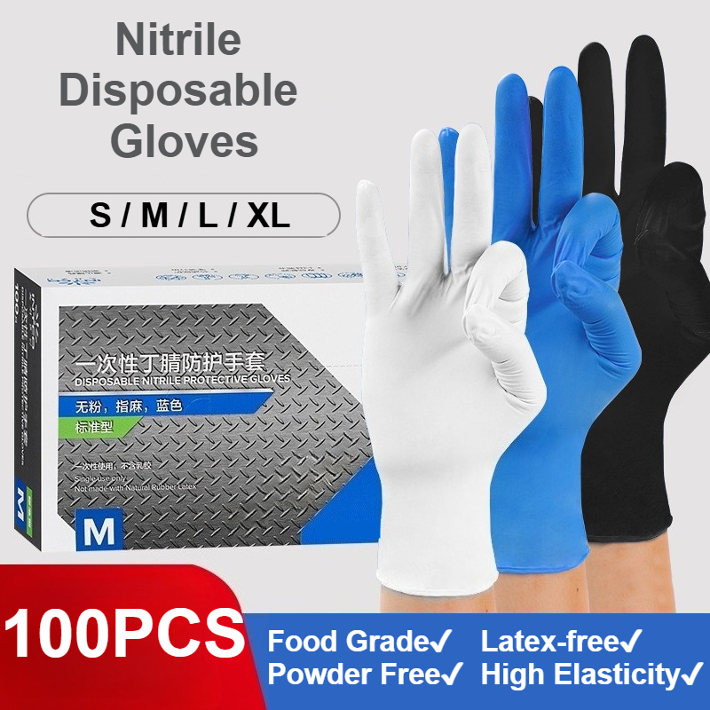 100Pcs Nitrile Disposable Glov - Exam Glove Nitrile recension och pris