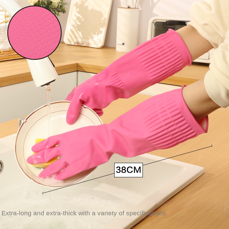 38cm Extra Thick Pink Rubber D - Dish Glove Rubber recension och pris
