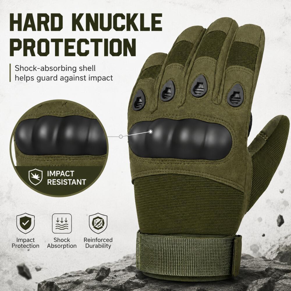 Full Finger Tactical Gloves wi - Motorcycle Glove Knuckle recension och pris