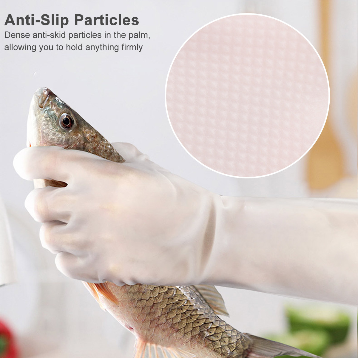 1Pair Waterproof Dishwashing G - Dish Glove Rubber recension och pris